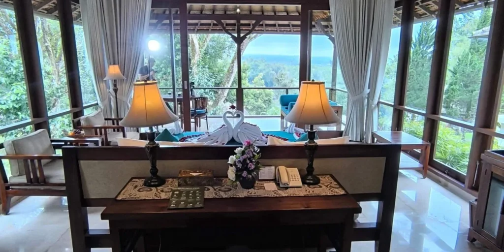 Luxury Farm Suite hillside villa at Moksha retreat Bali
